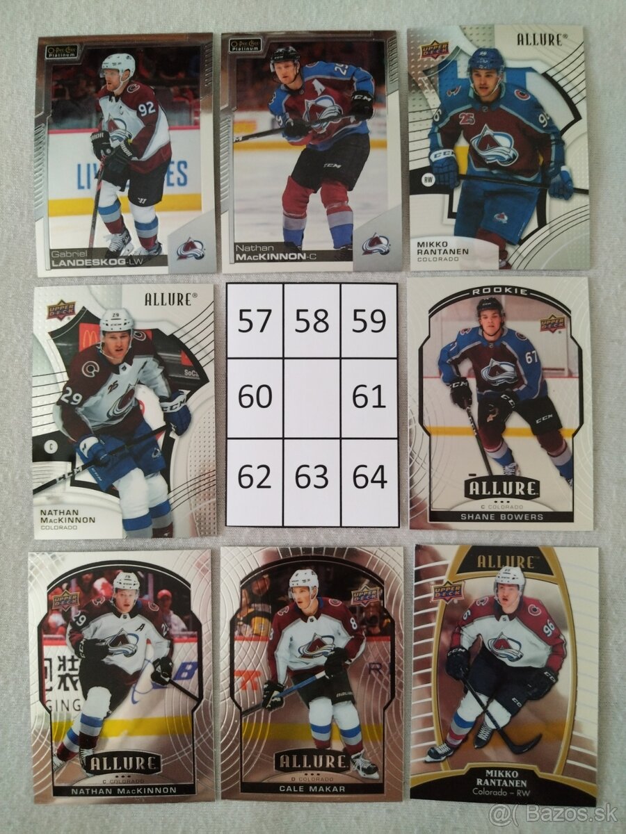 Hokejové kartičky Colorado mix 2 - 8