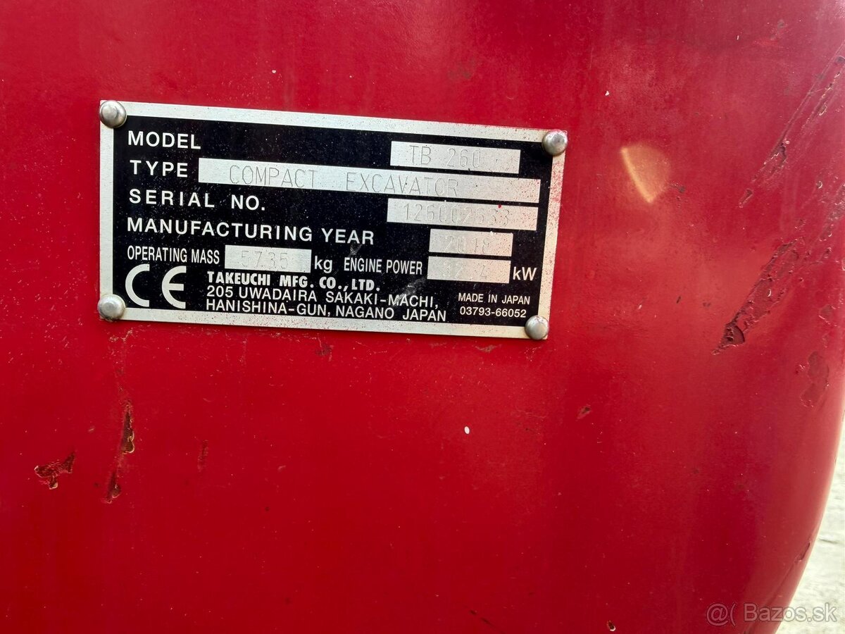 Bager Takeuchi TB 260. - 8