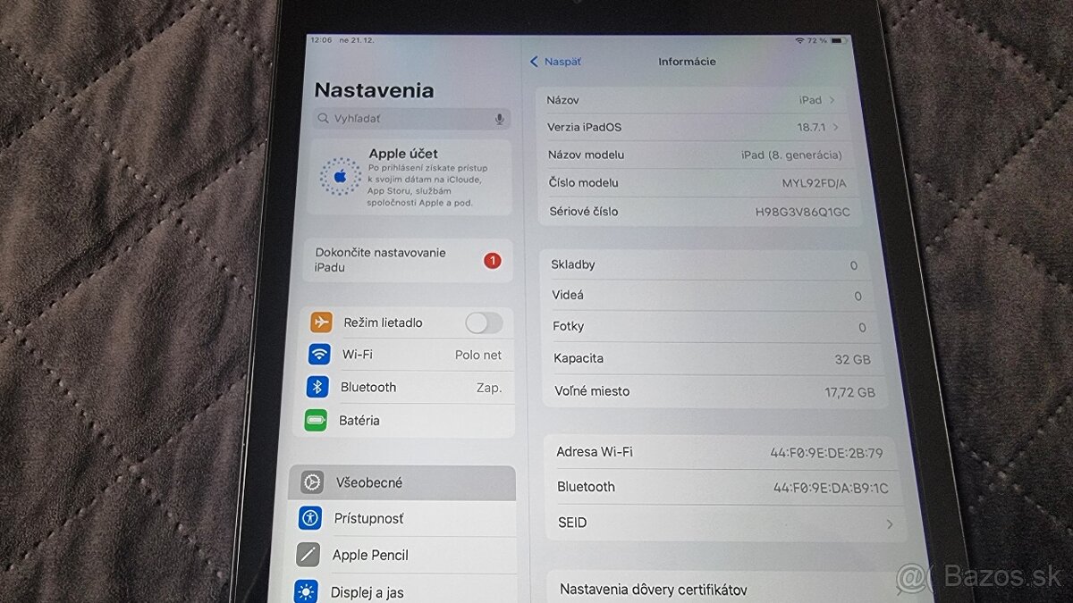 Predám Ipad 8 gen. - 8
