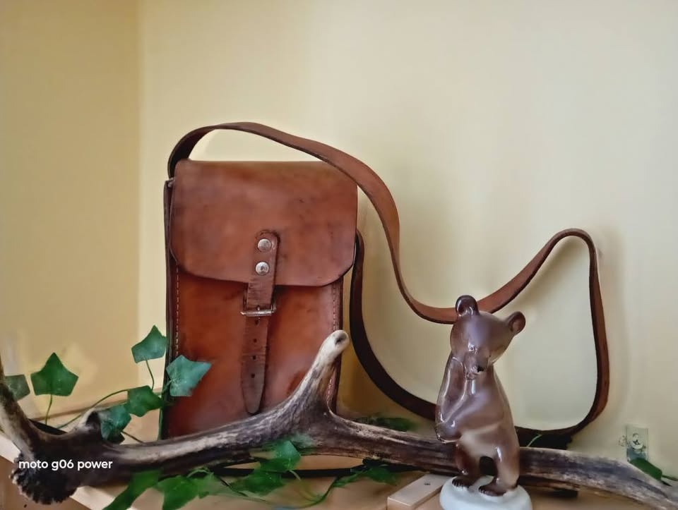 Autentická banícka kožená brašna - 8