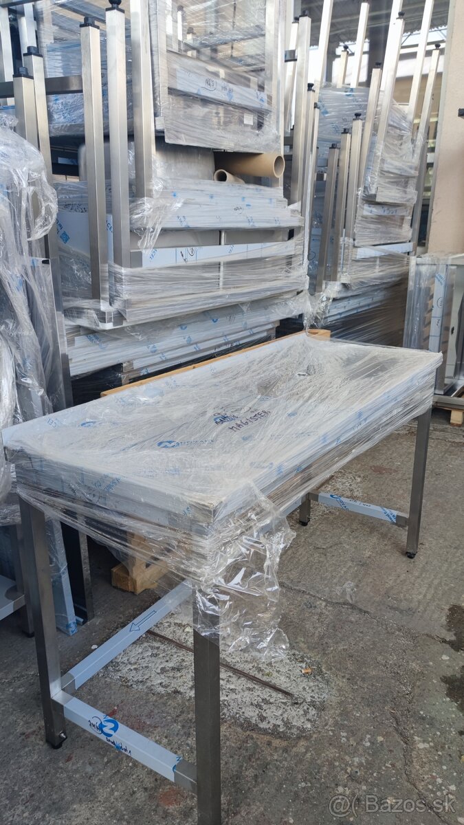 Nerezový nábytok, pracovné gastro stoly, mäsiarsky stôl - 8