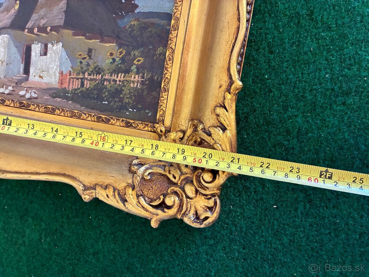 Stará olejomaľba na doske 1 - 8