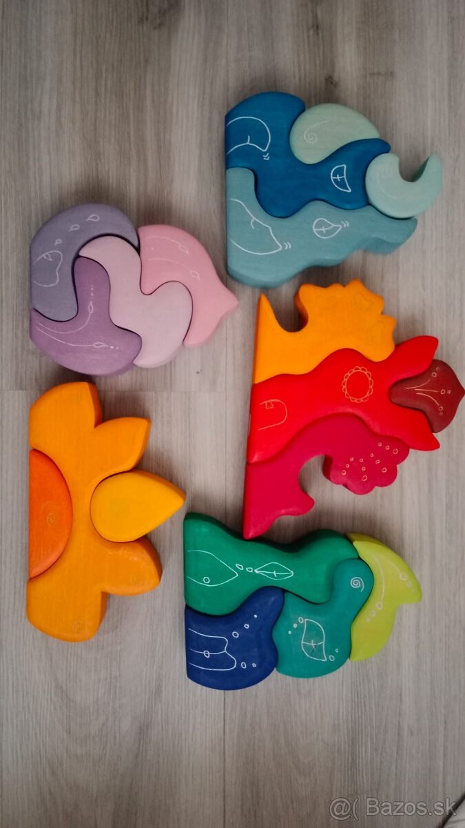 Drevené hračky Grimms montessori/waldorf - 8