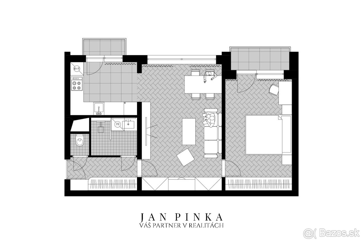 Pôvodný stav, skvelá dispozícia – 2-izbový byt s loggiami - 8