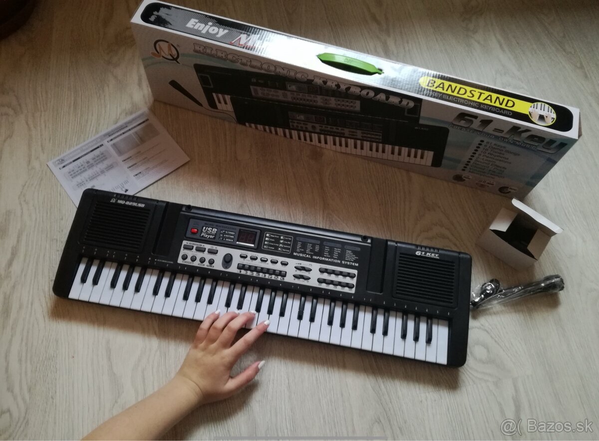 Detské klávesy /61 kláves/ s mikrofónom + USB - 8