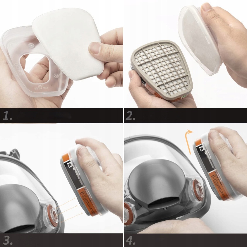 Celotvárová maska 3M + filtre - 8