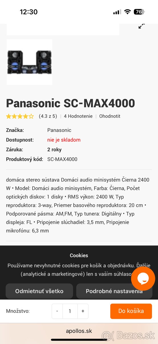 Reproduktor Panasonic - 8