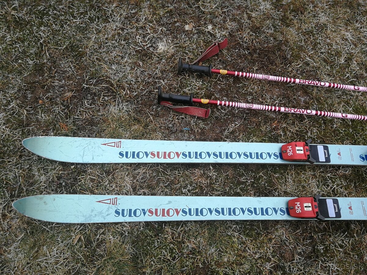 Staré drevené lyže Sulov - 8
