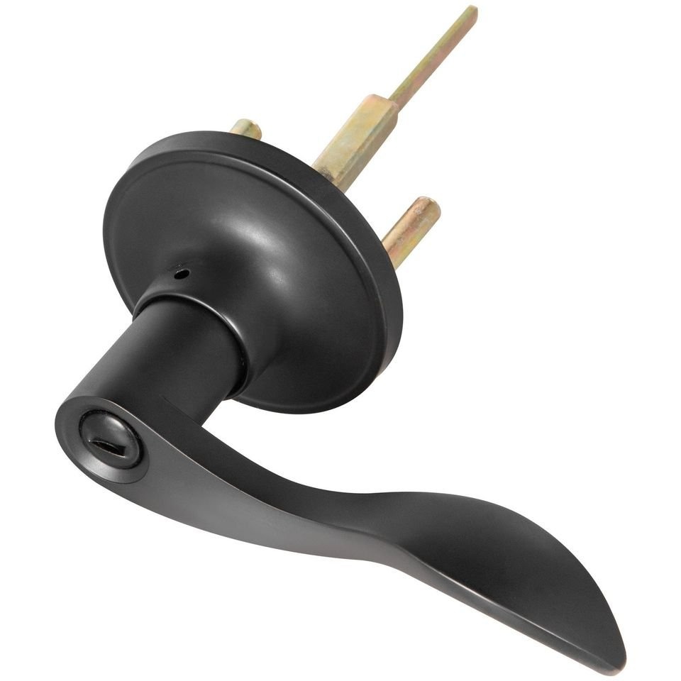 Set černých klik se zámkem, klíčky - 8