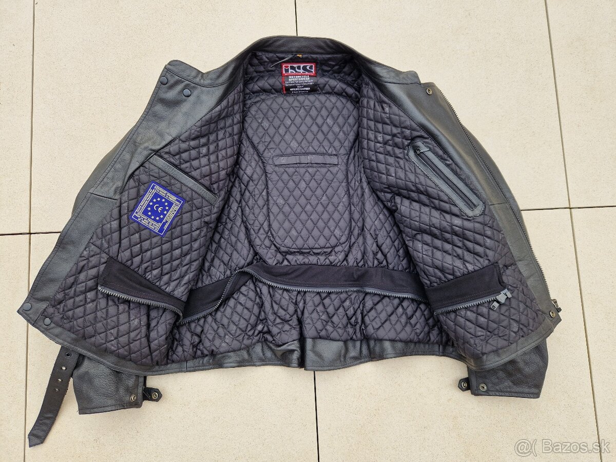 Pánská kožená moto bunda iXS velikost 66 (3XL) - 8