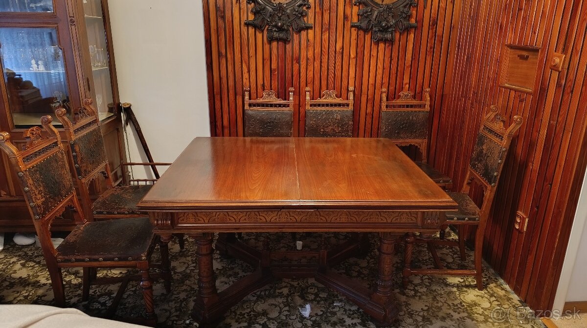 Predám starožitný jedálenský stôl - 8