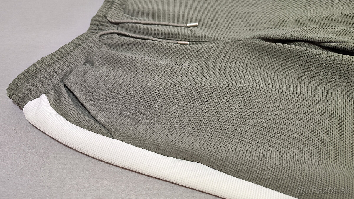 Pánske voľnočasové nohavice olivovo zelené - 8