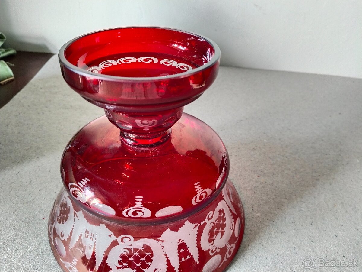 Nástolník vínový skleněný - 8