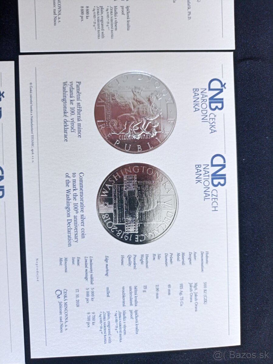 Strieborné mince 500 Korún Československo PROOF - 8