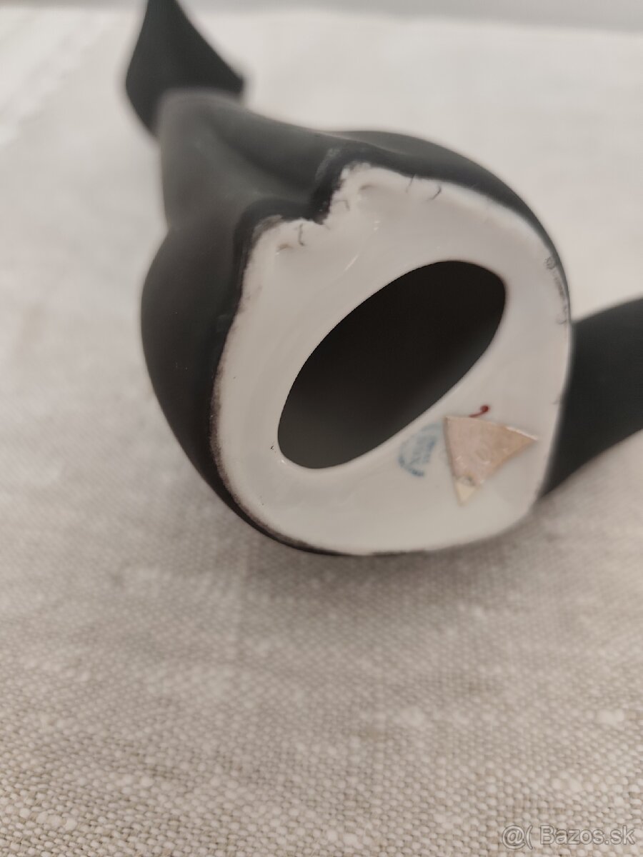 Royal dux čiernobiela líška brusel porcelánová soška - 8