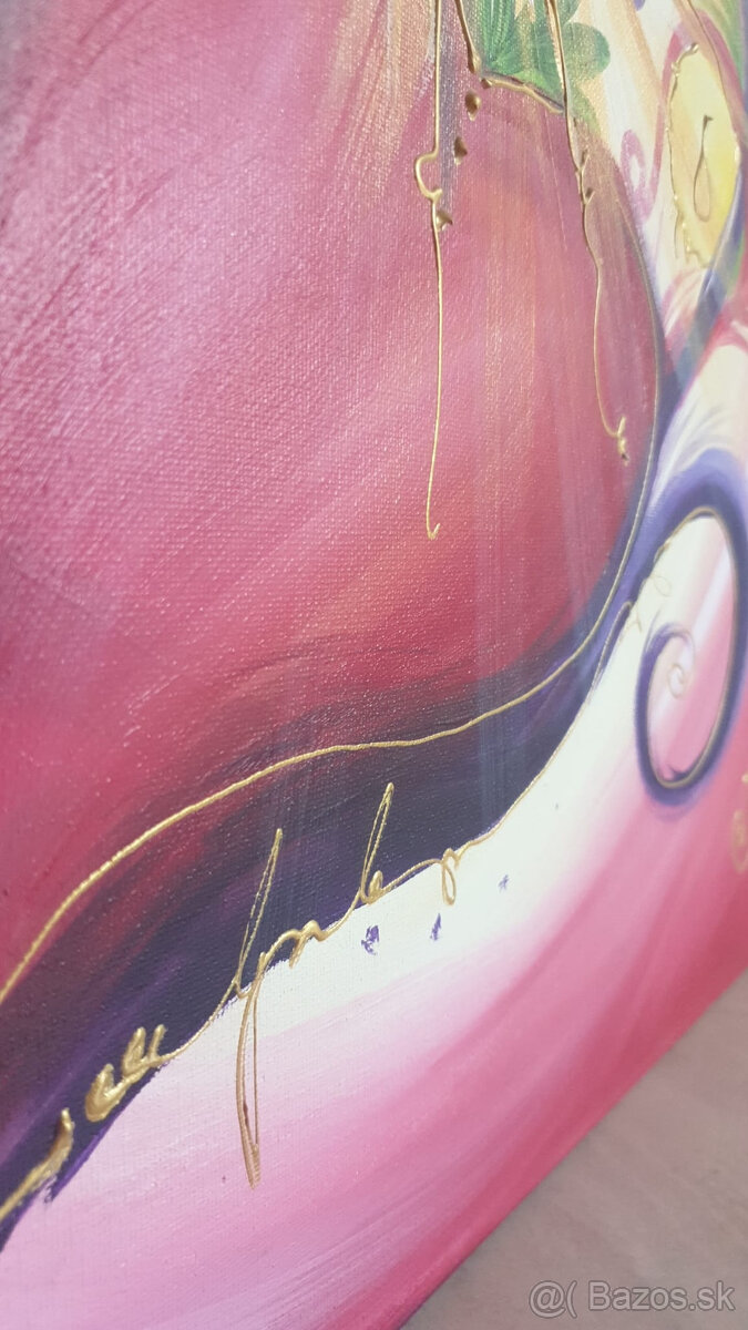 luxusný obraz s krištálom , autor Janka Roselli - 8