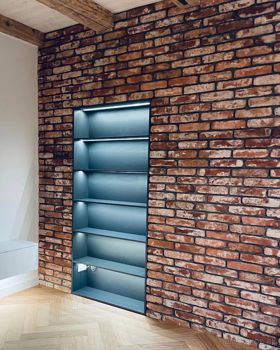 Ručne rezaný rustikálny tehlový obklad - krajný rez - 8