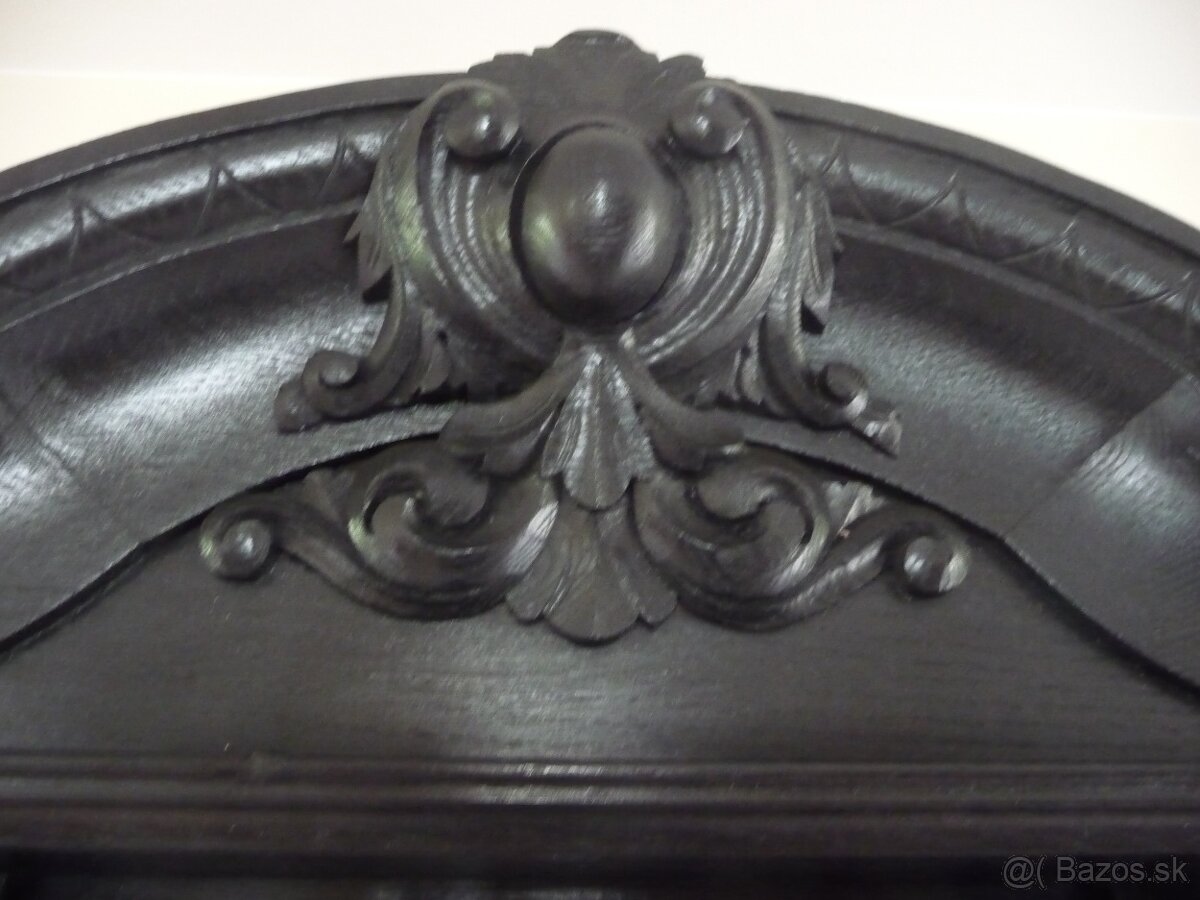 Vyrezávané drevené starožitné podlahové barokové hodiny - 8