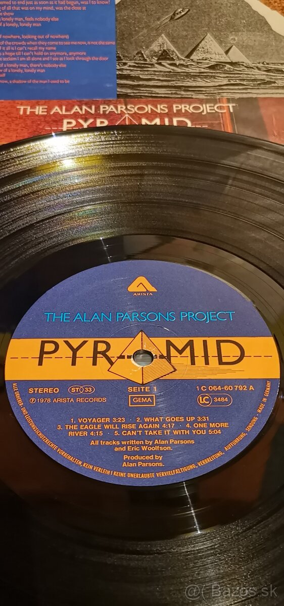 LP The Alan Parsons project-pyramid - 8