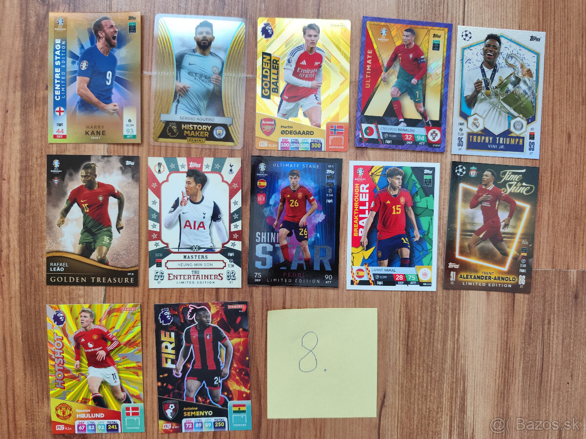 Futbalové kartičky - vzácnejšie - 8