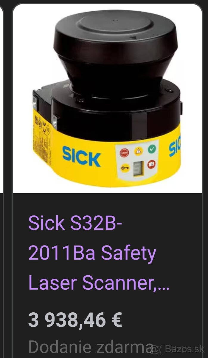 SICK LASEROVY SCANNER SNÍMAČ POHYBU S32B-2011BA - 8