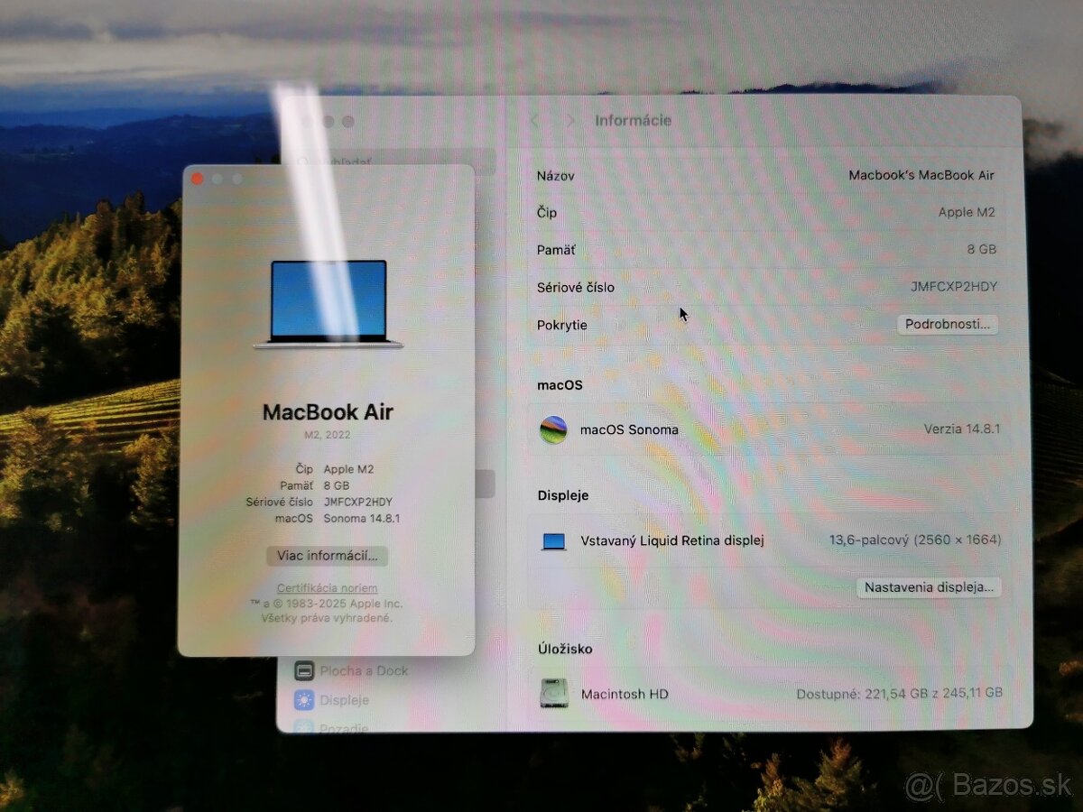 Macbook Air 13 M2 8GB / 2022 / 256GB SSD - 8