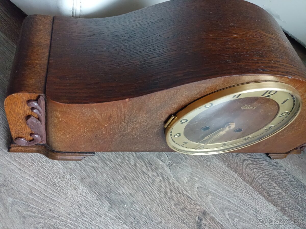 Hermle starožitný krbové hodiny stolní - 8