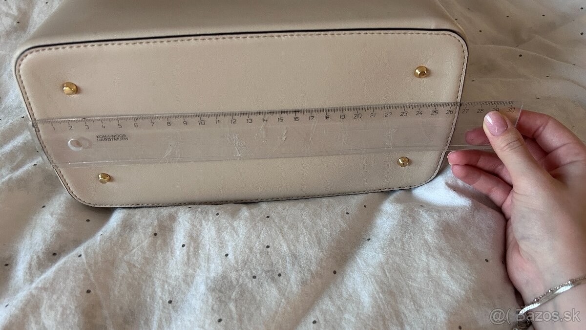 Kožená kabelka Lauren Ralph Lauren Marcy - svetlo bežová - 8