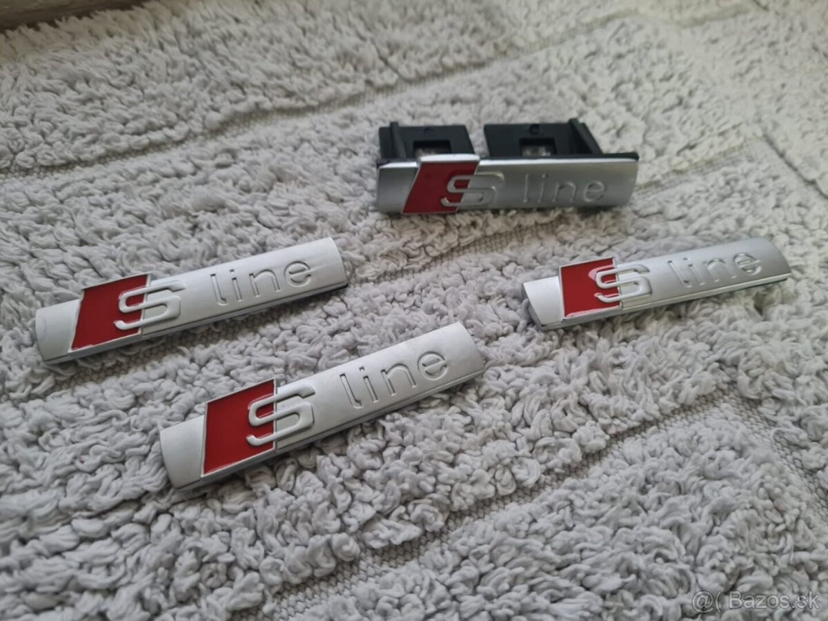 Cierne a sive Napisy S-LINE pre AUDI - 8