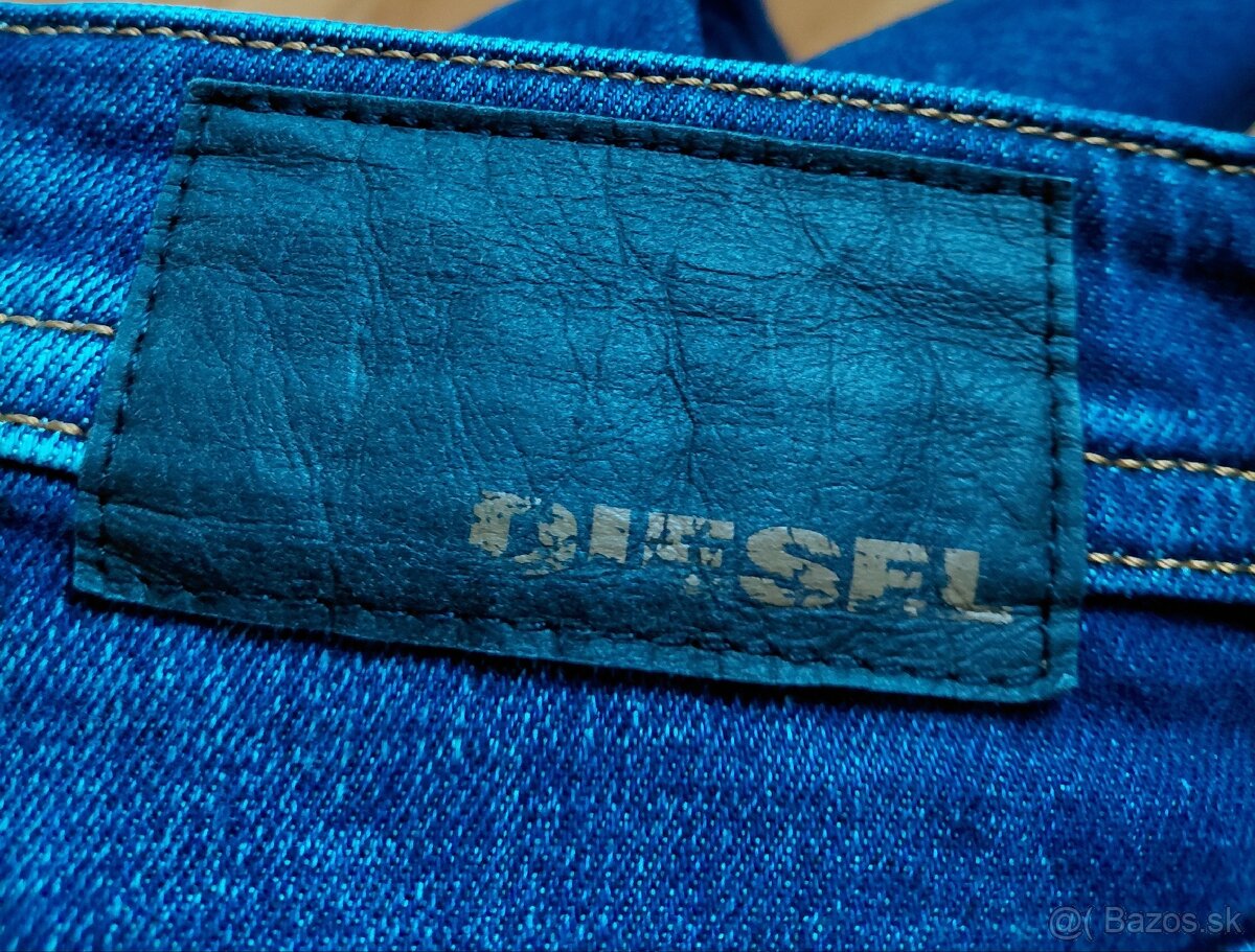 Diesel tmavomodré reg slim fit - 8