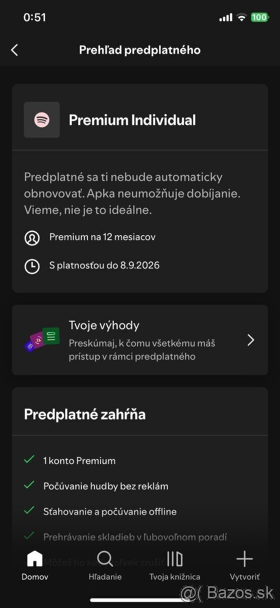YouTube, Spotify PREMIUM individual 3/6 mesiacov alebo DUO - 8