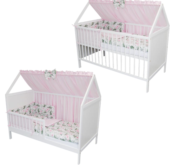 Detská postielka domček 120x60 so zábranou navyše - 8