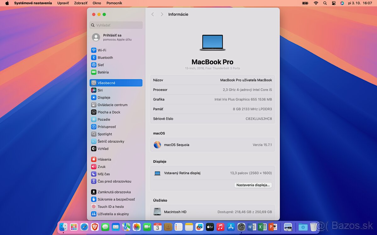 MacBook Pro 13" i5-2.3GHz/8GB/256GB, NOVÁ BATÉRIA, TOP STAV - 8