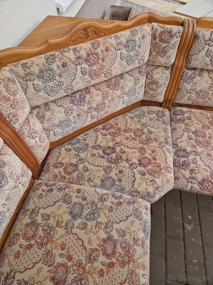 Rohová lavica, jedálenský set - 8