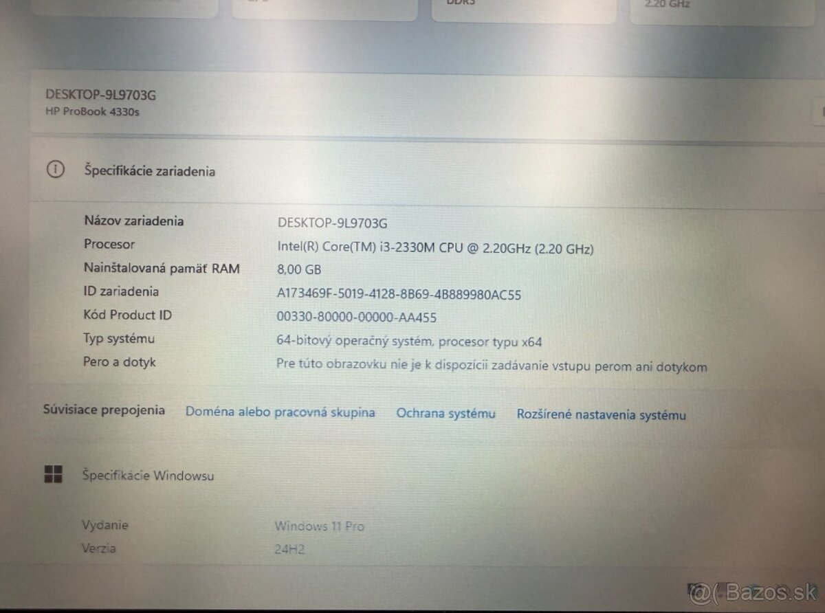 Notebook HP ProBook 4330s, i3 , SSD 256 GB, 8 GB RAM, Win 11 - 8