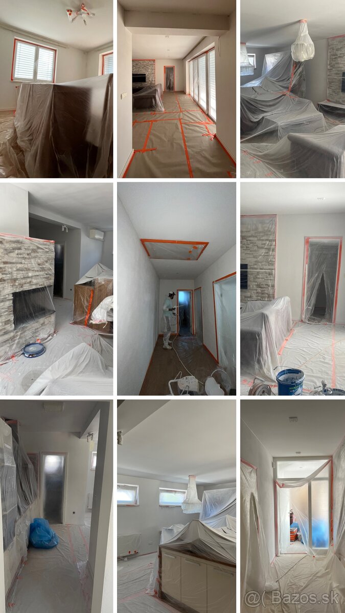 Maľovanie bytov, striekanie, www.malovanieupratovanie.com - 8