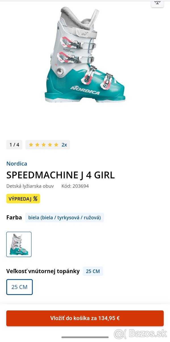 Krasne dievcenske lyziarky NORDICA vel. 35/36 - 8