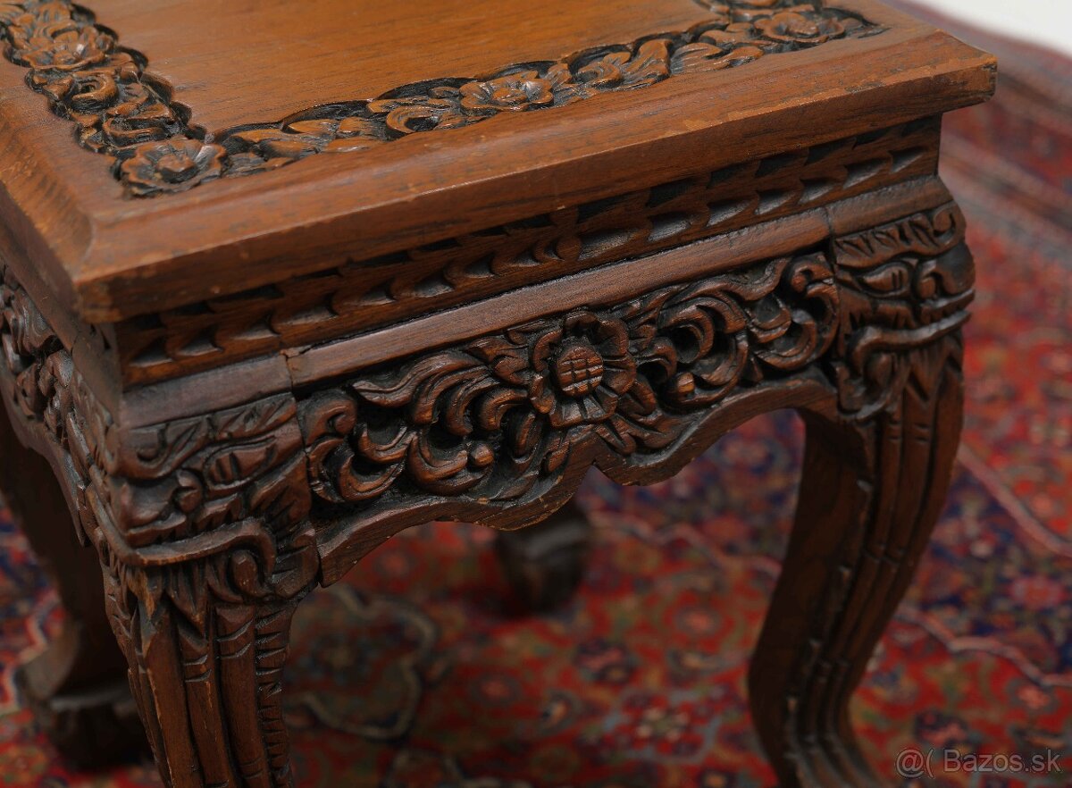 Hniezdové stolíky vyrezávané - 8