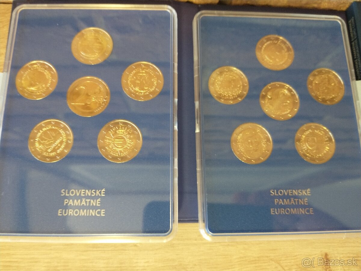 pamätné mince, coincards, mincové kartičky, sady mincí SK - 8