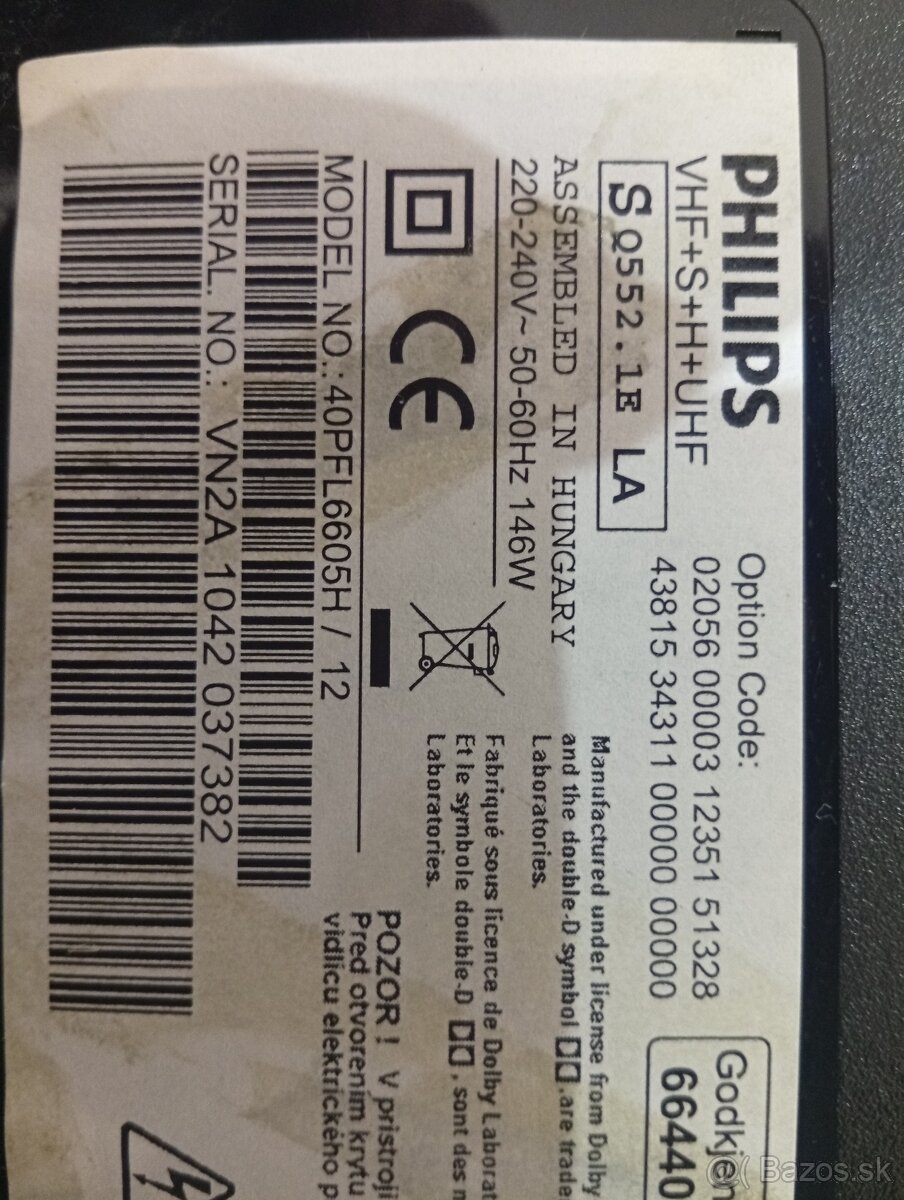 Predám Philips LED Full HD - 102cm - 8