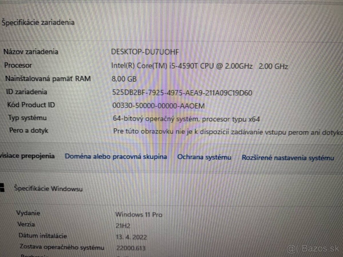 Mini počítač Dell.Intel i5-4590T 4x2,00GHz.8gb ram.250g SSD - 8