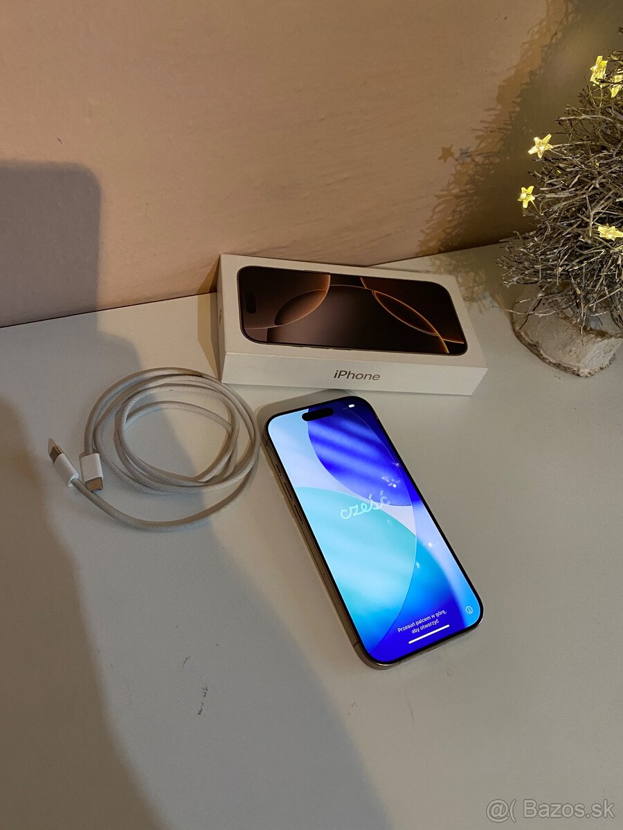 Apple Iphone 16 PRO Desert Titanium 100% batéria——0911480104 - 8