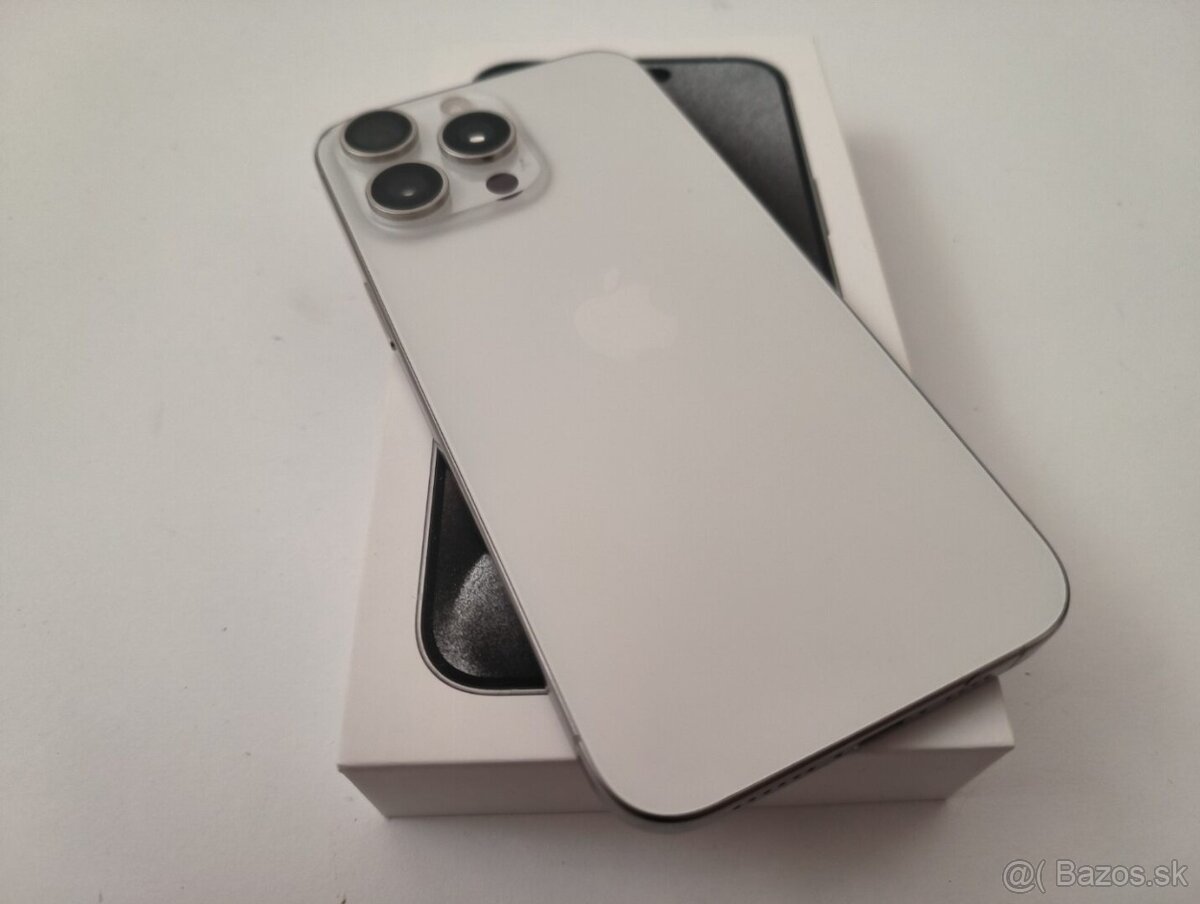 apple iphone 15 PRO MAX 256gb White Titanium / Batéria 100% - 8
