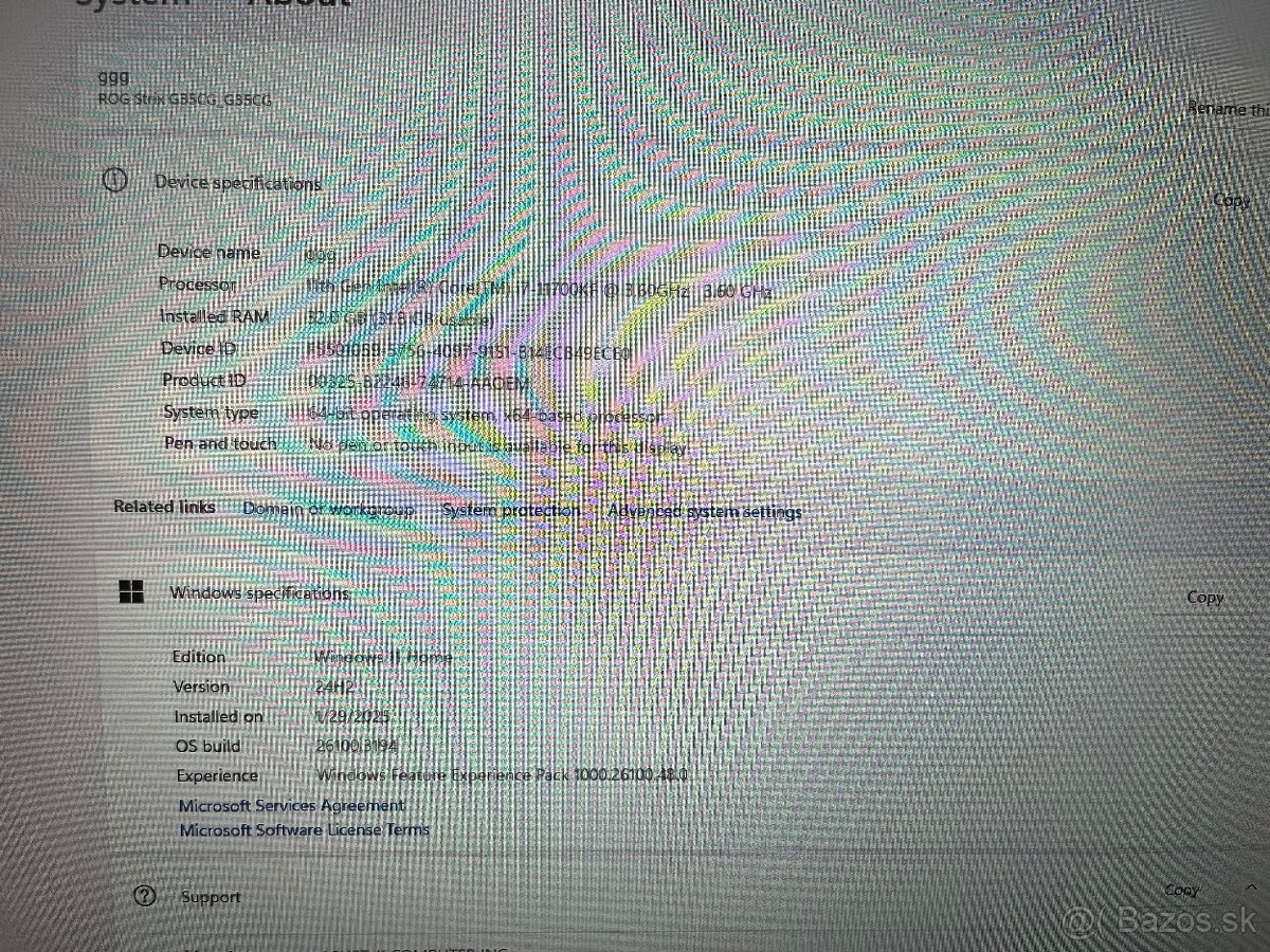 PREDÁM - Intel i7-11700KF / RTX 3070 / 32 GB RAM / 2 TB HDD - 8