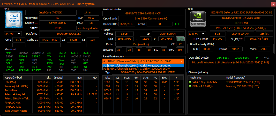 i9700k, Nvidia 2080 Super - 8
