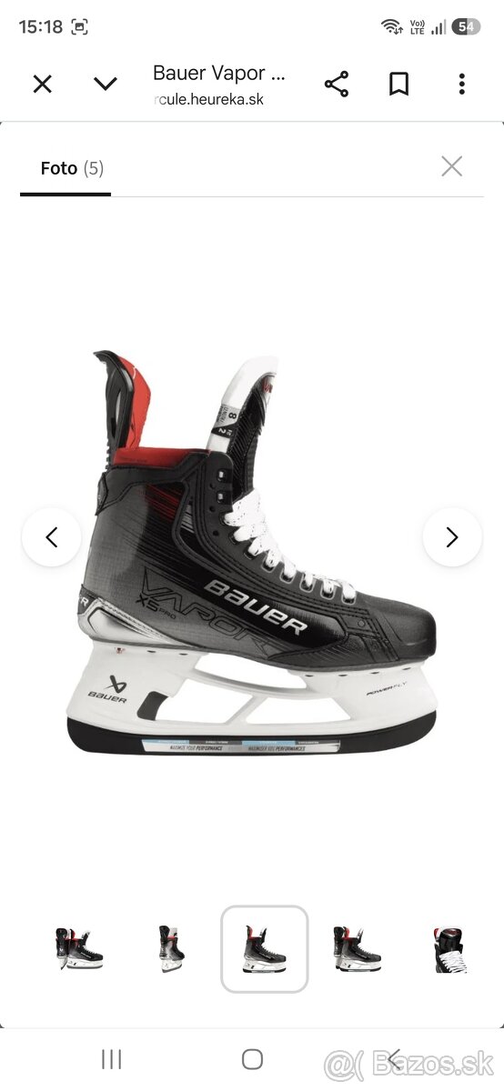 Predám korčule Bauer X5 PRO intermediate 6.5 fit2 - 8