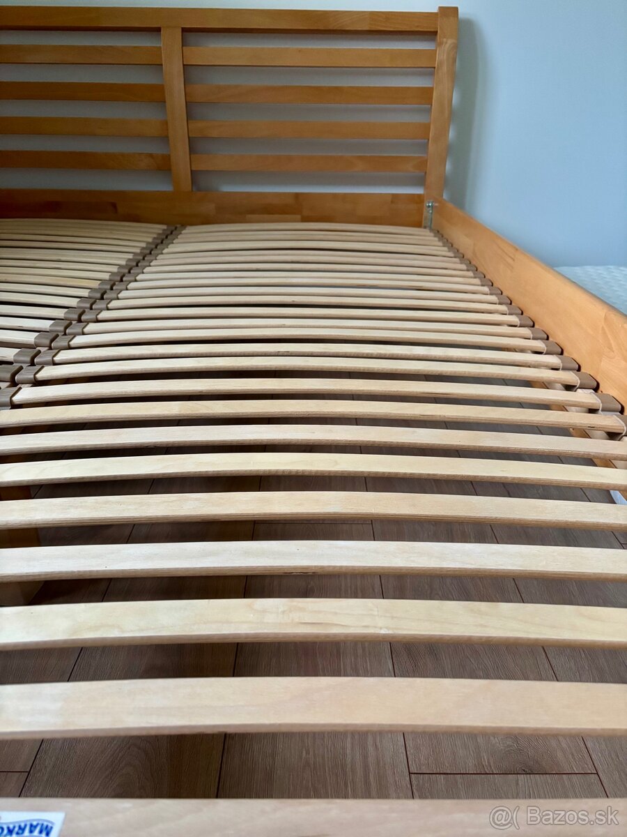 Manželská posteľ 180x200 masív + matrace - 8