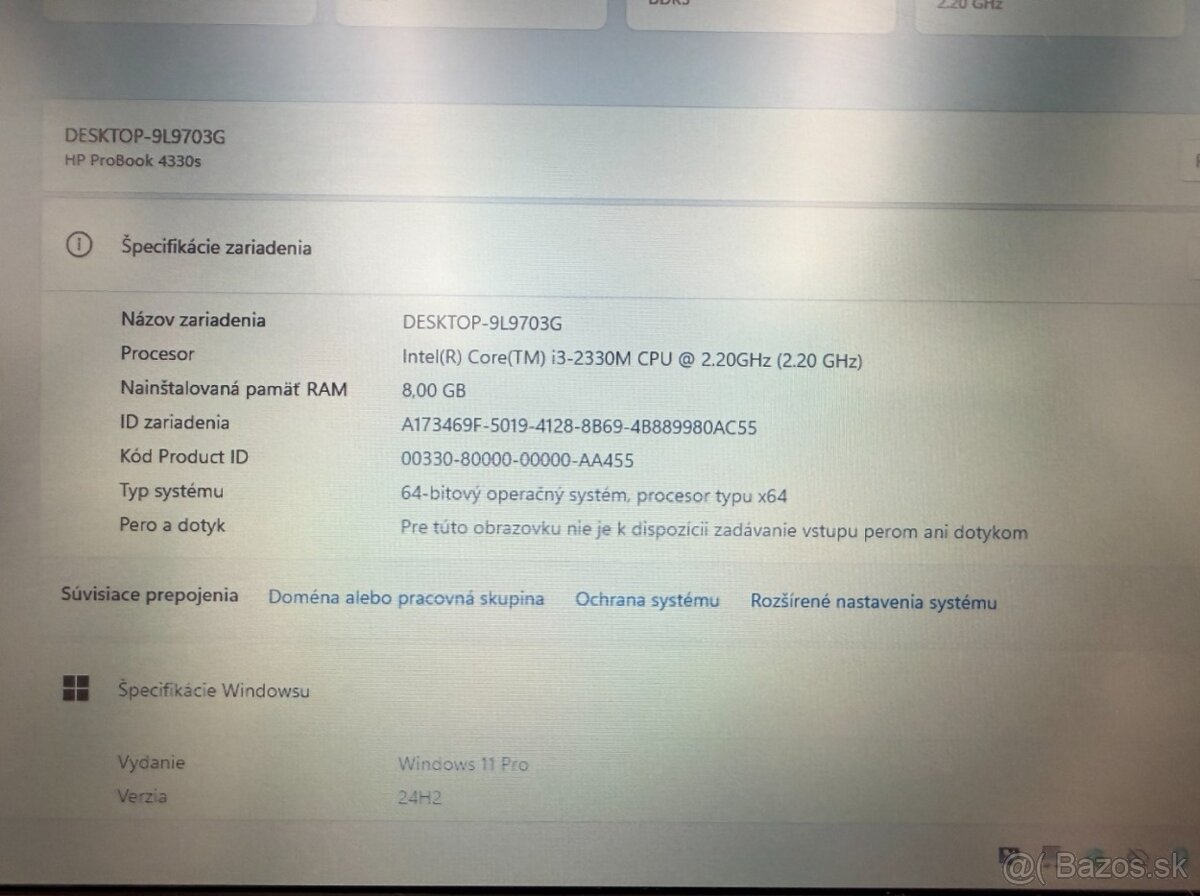 Notebook HP ProBook 4330s, i3 , SSD 256 GB, 8 GB RAM, Win 11 - 8