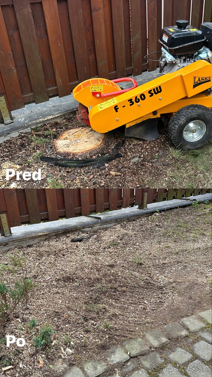Frézovanie pňov, likvidácia pňov, odstránenie - 8