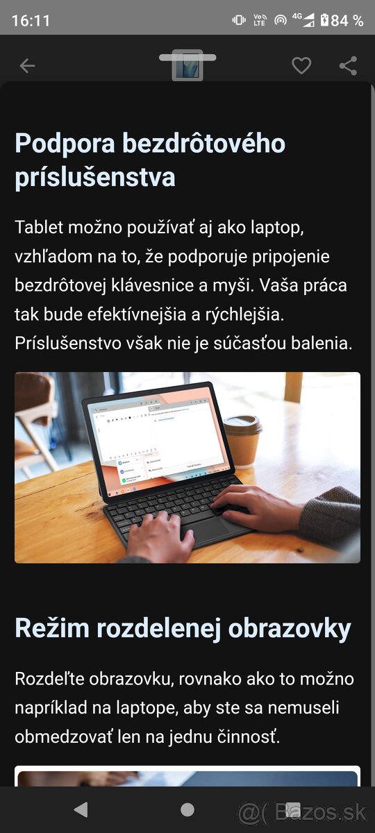 Predám takmer nový tablet Blackview 11 "blue - 8